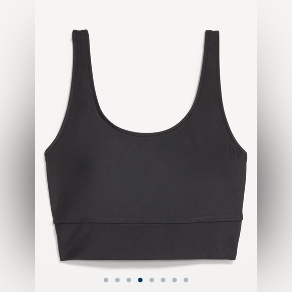 🆕 Old Navy Women’s Matte Longline Swim Top Black M 8-10 - Picture 4 of 12